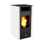 Vit pelletkamin 12 kW med fjärrkontroll – Stove Canadian - Bild 3